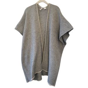 Cream and Black Open Cardigan from Loft